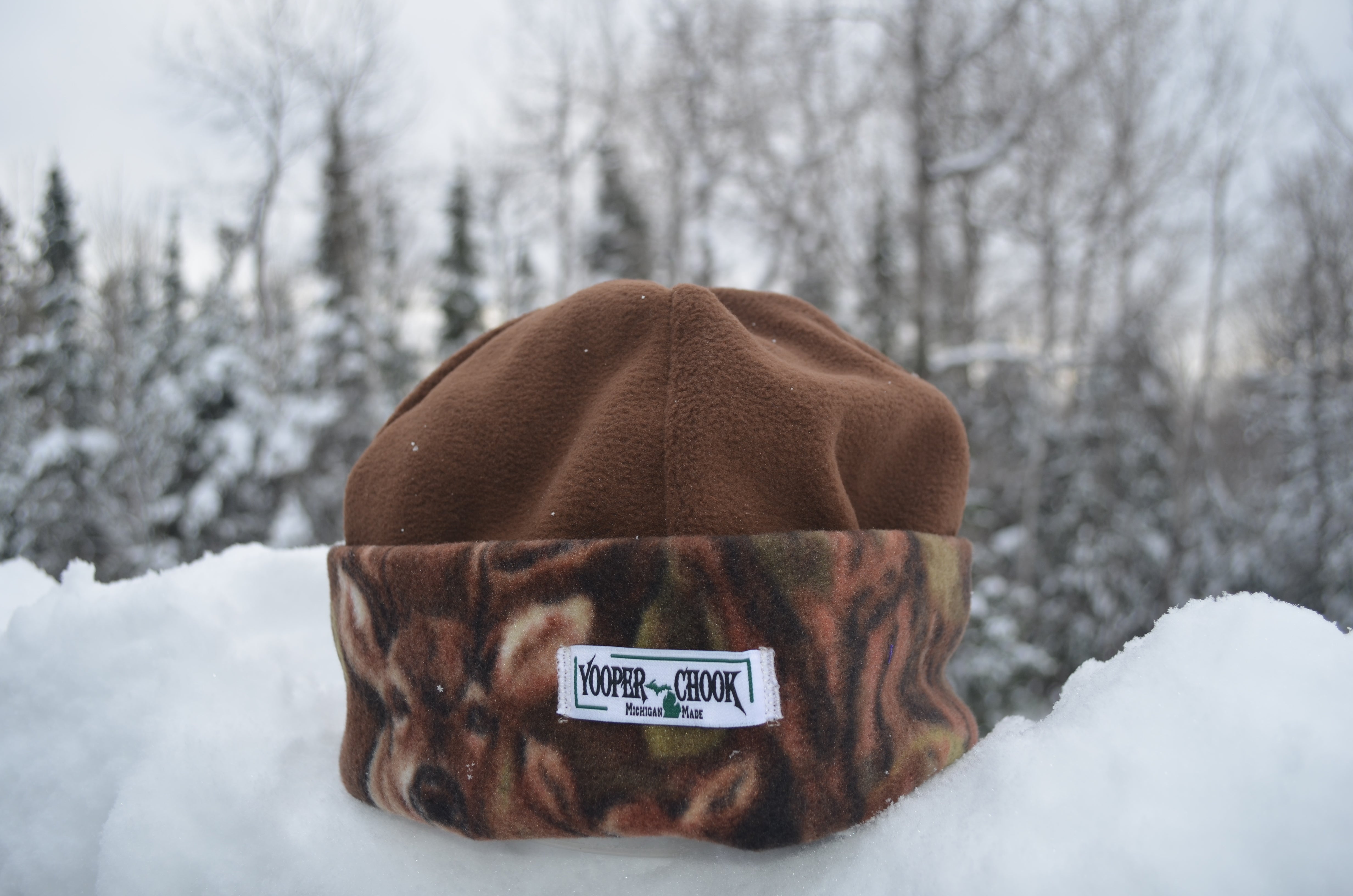 Yooper Chook Brown Camo: Camo Print Winter Hat - Made in the USA ...